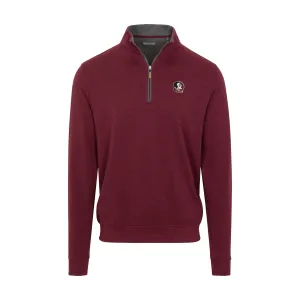 Florida State Merlot Heather Cloud Cotton Quarter Zip Pullover