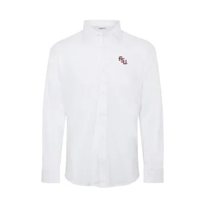 Florida State Quattro Flex Dress Shirt with Semi-Spread Collar White