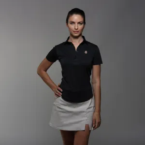 Florida State Women's Cap Sleeve Semi Spread Polo Black