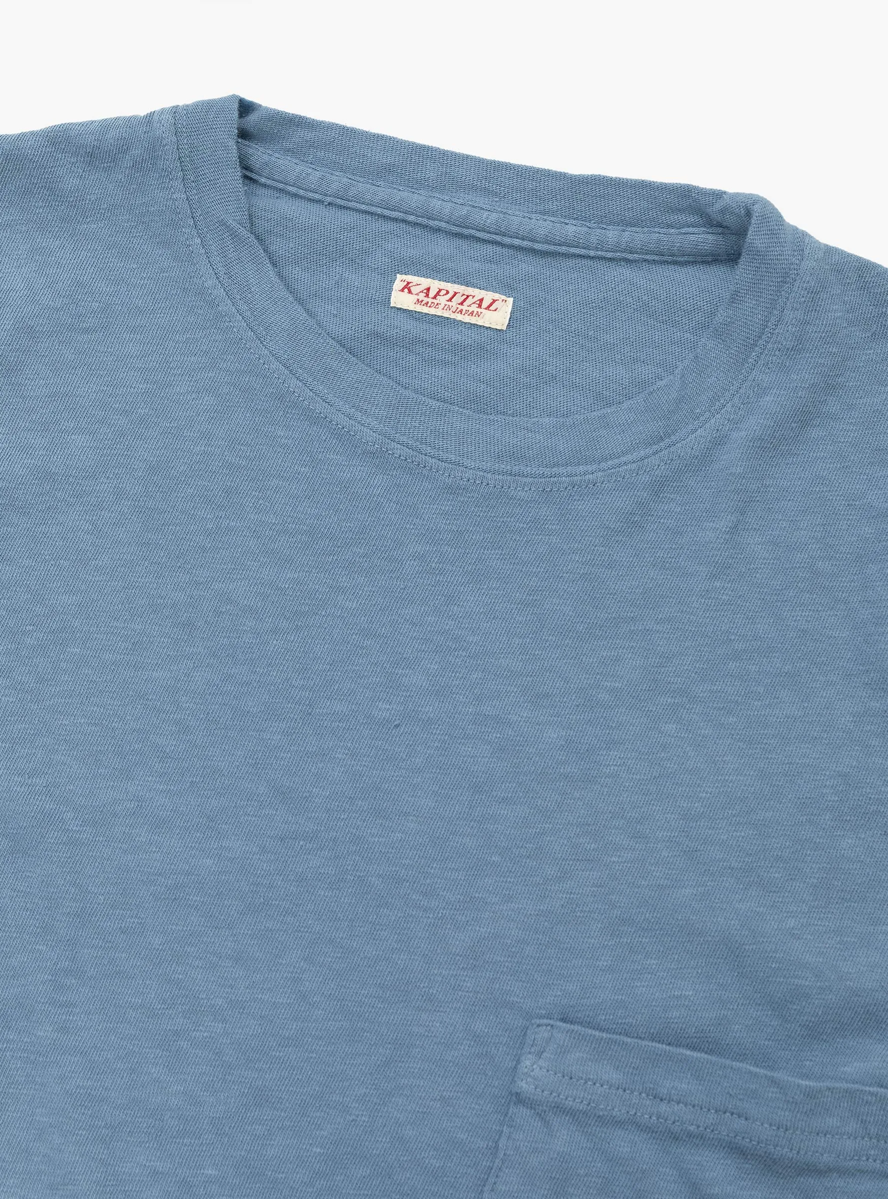 Gauze Jersey Pocket Tee Light Blue