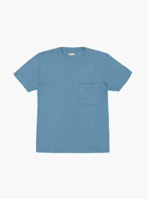Gauze Jersey Pocket Tee Light Blue