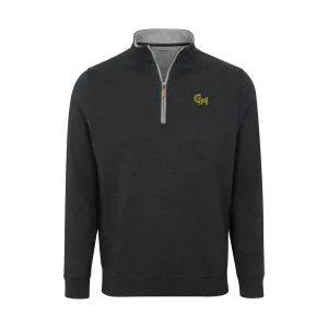 George Mason Charcoal Heather Cloud Cotton Quarter Zip Pullover