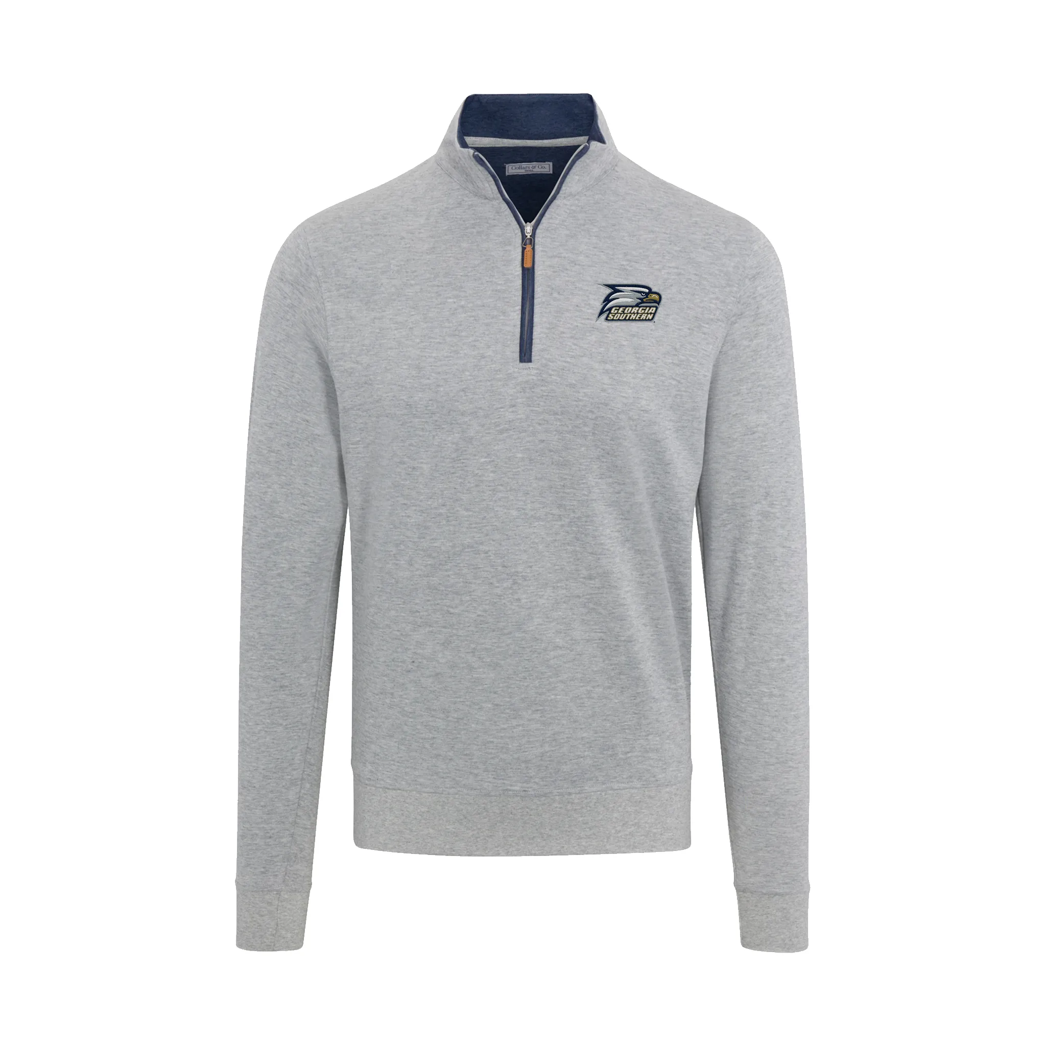 Georgia Southern Light Grey Heather Cloud Cotton Quarter Zip Pullover