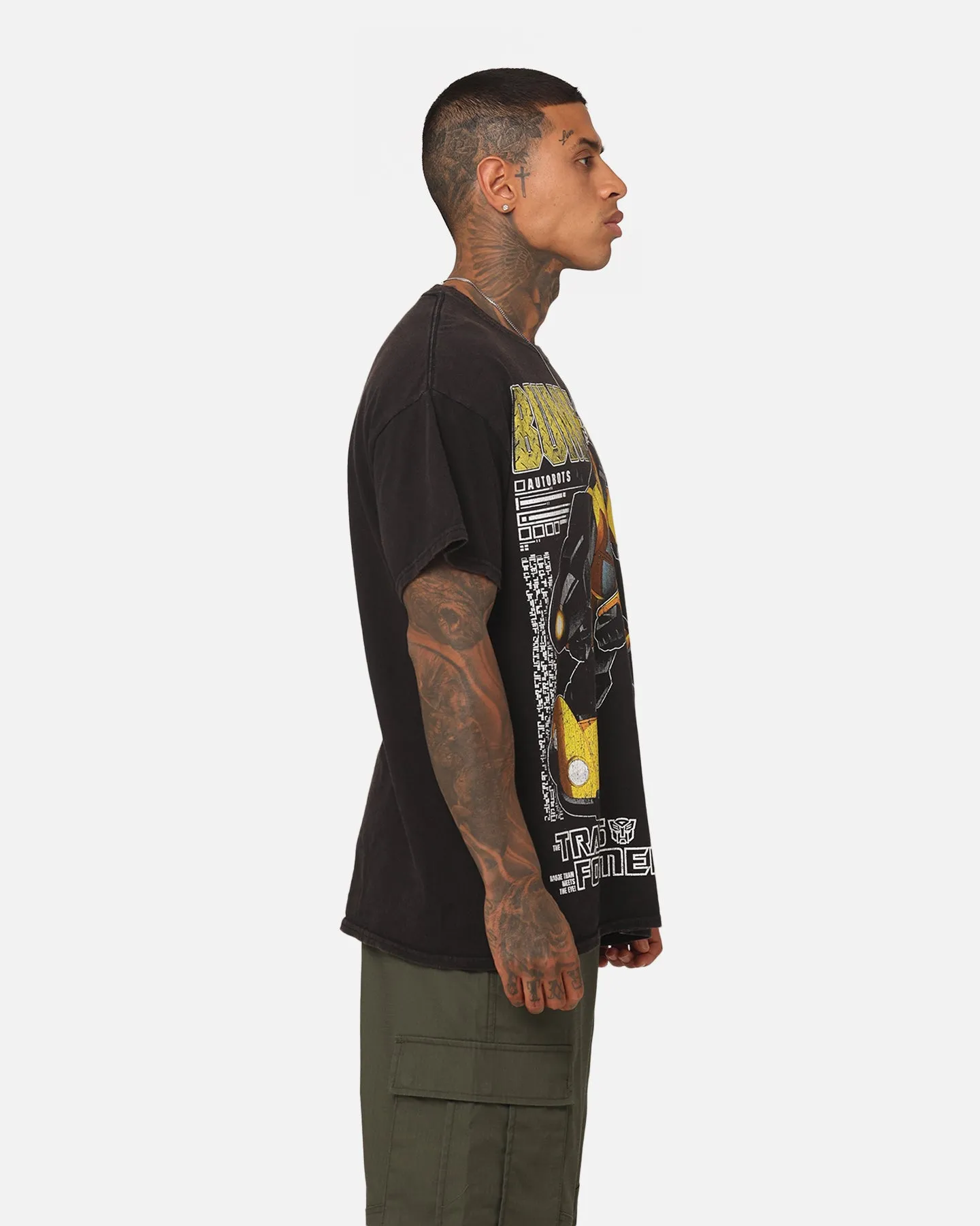 Goat Crew X Transformers Bumble Bee Vintage T-Shirt Black Wash