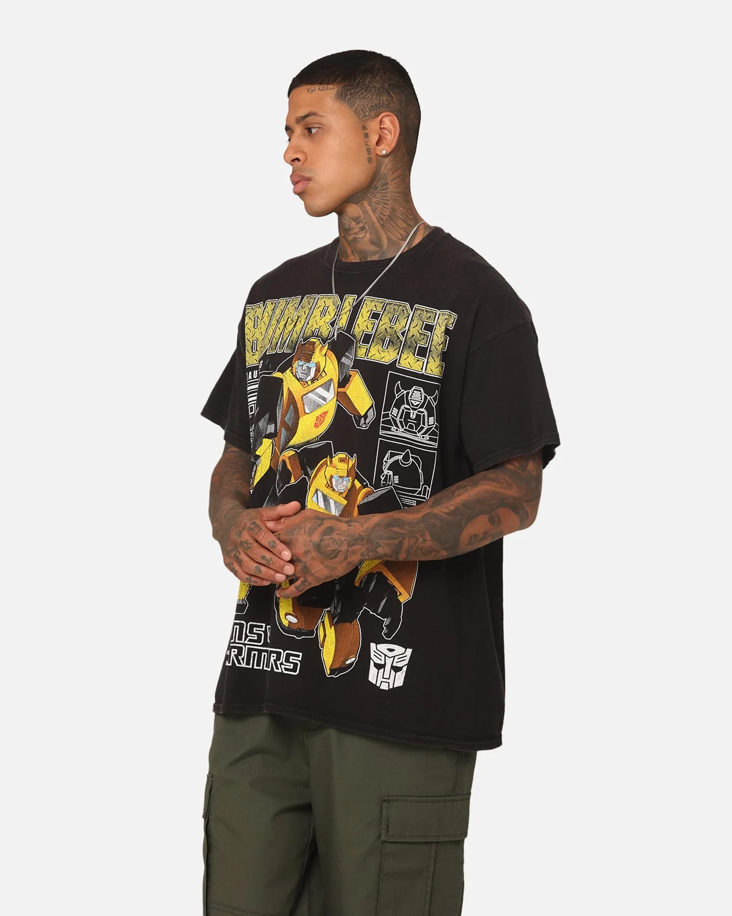 Goat Crew X Transformers Bumble Bee Vintage T-Shirt Black Wash
