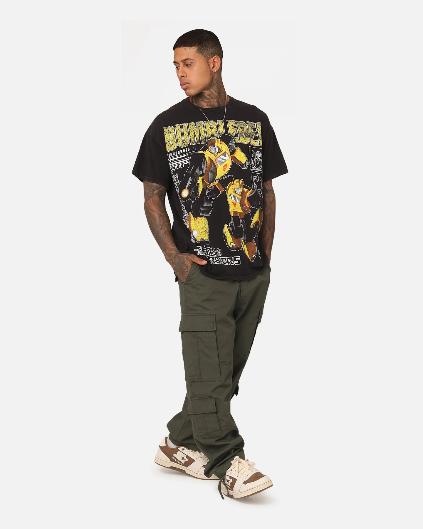 Goat Crew X Transformers Bumble Bee Vintage T-Shirt Black Wash