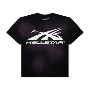 HELLSTAR Glow In The Dark Sports Logo Tee - Purple