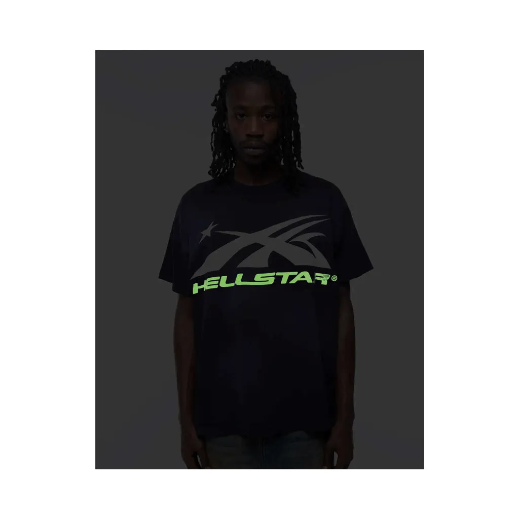 HELLSTAR Glow In The Dark Sports Logo Tee - Purple
