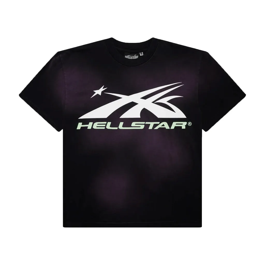HELLSTAR Glow In The Dark Sports Logo Tee - Purple