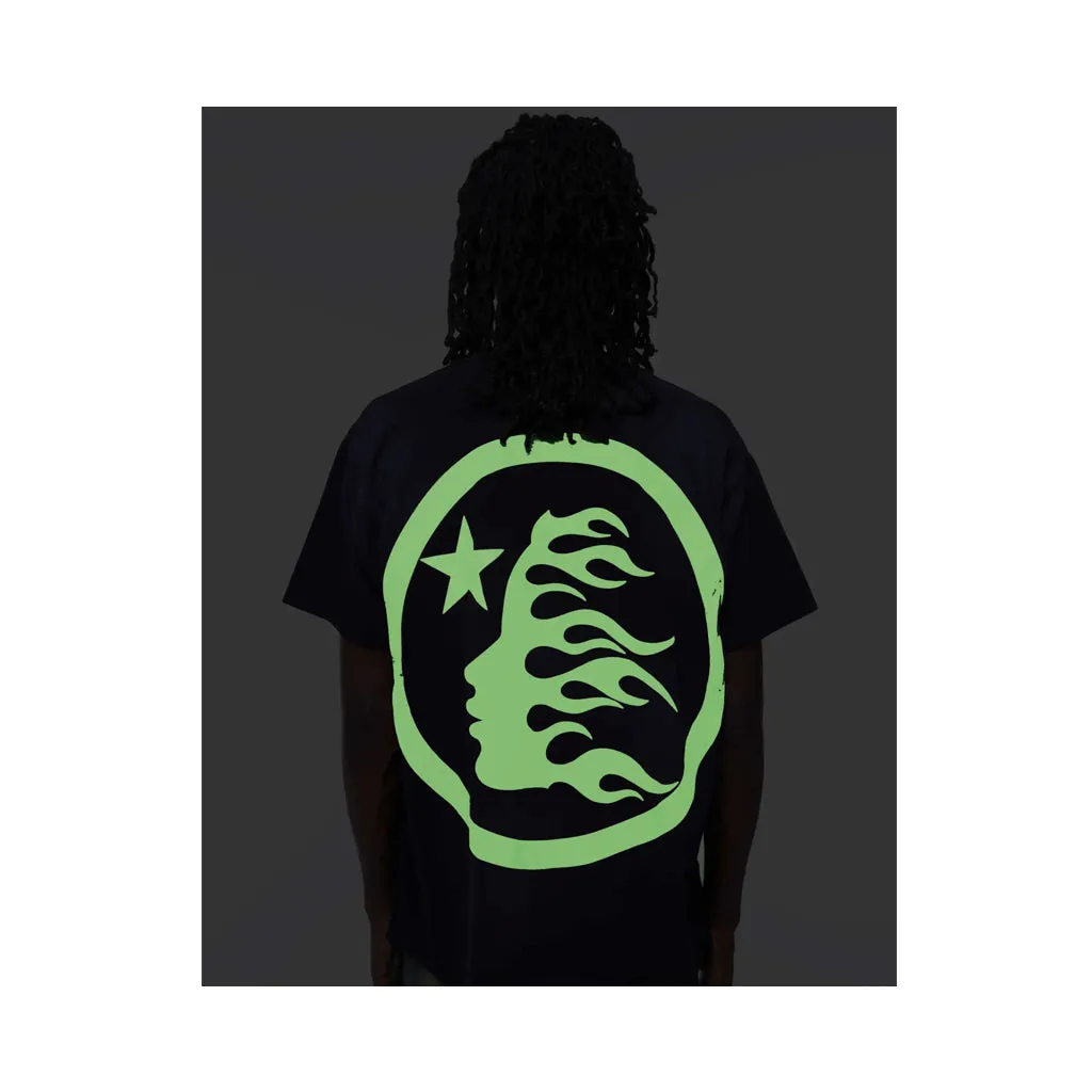 HELLSTAR Glow In The Dark Sports Logo Tee - Purple