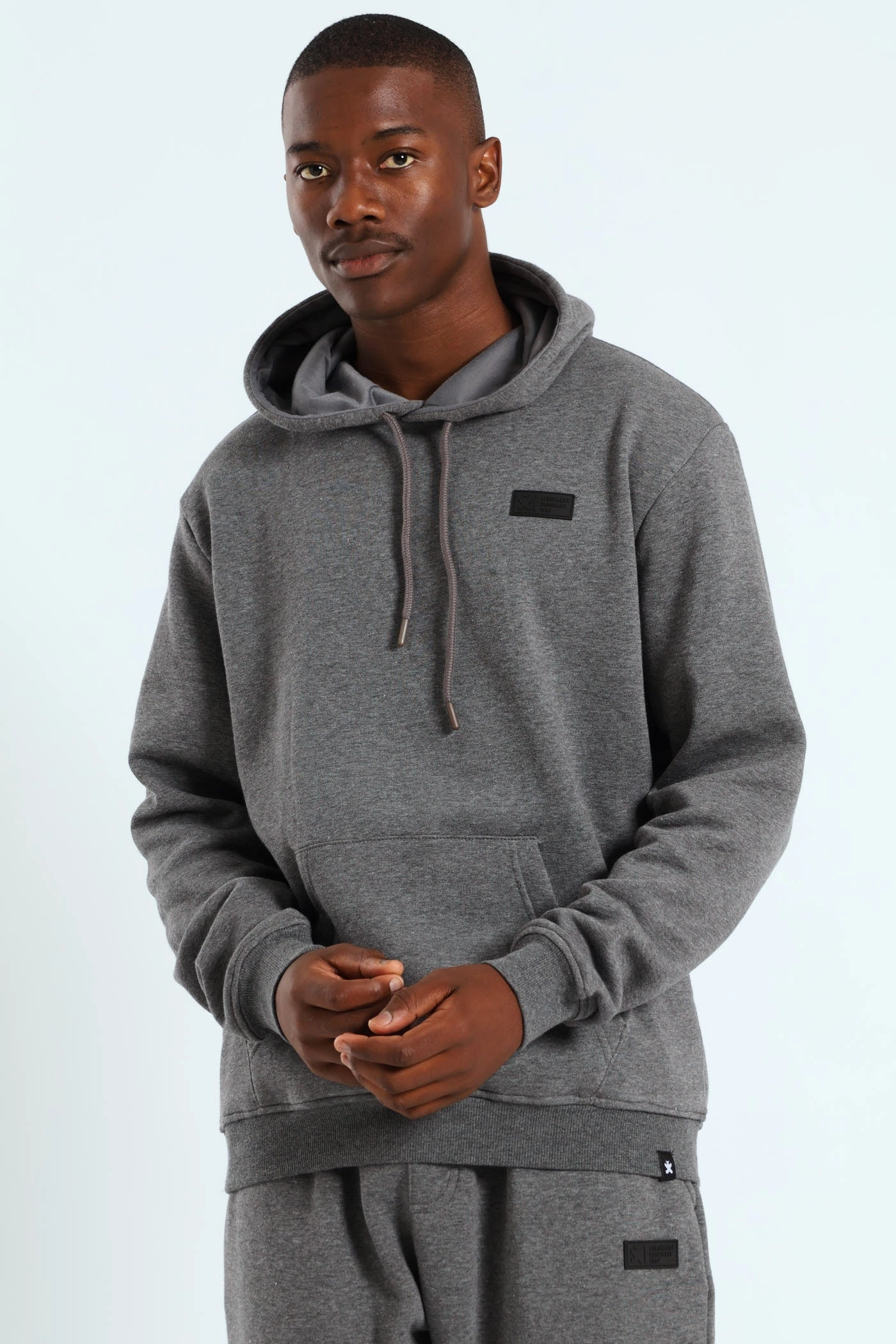 Hoody Track Top - Charcoal Melange