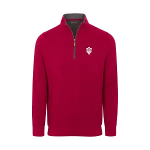 Indiana Red Heather Cloud Cotton Quarter Zip Pullover