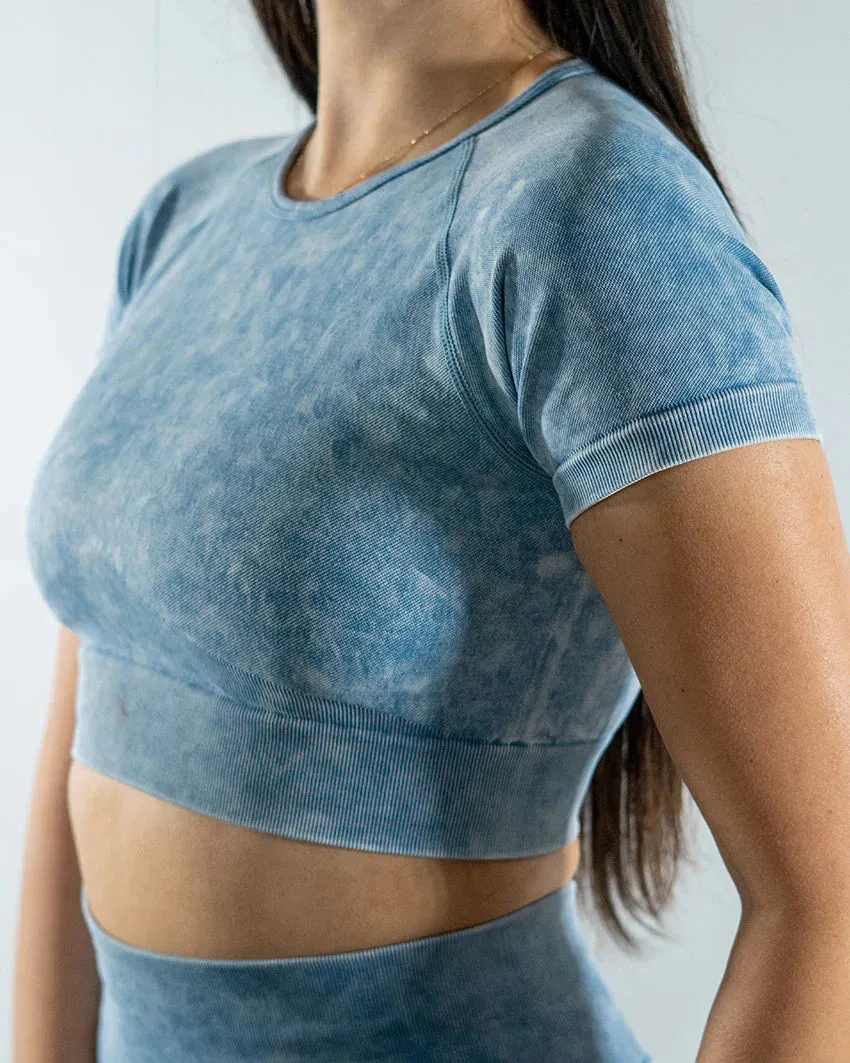 Iron Pulse Luxe Crop (Blue) *FINAL SALE*