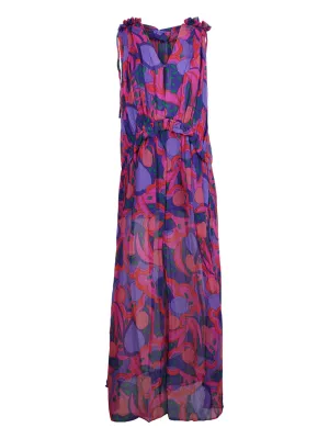 Isabel Marant Abstract Pattern V-Neck Maxi Dress