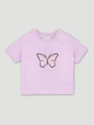 Keedo Girls Butterfly Short Sleeve Fashion Tee