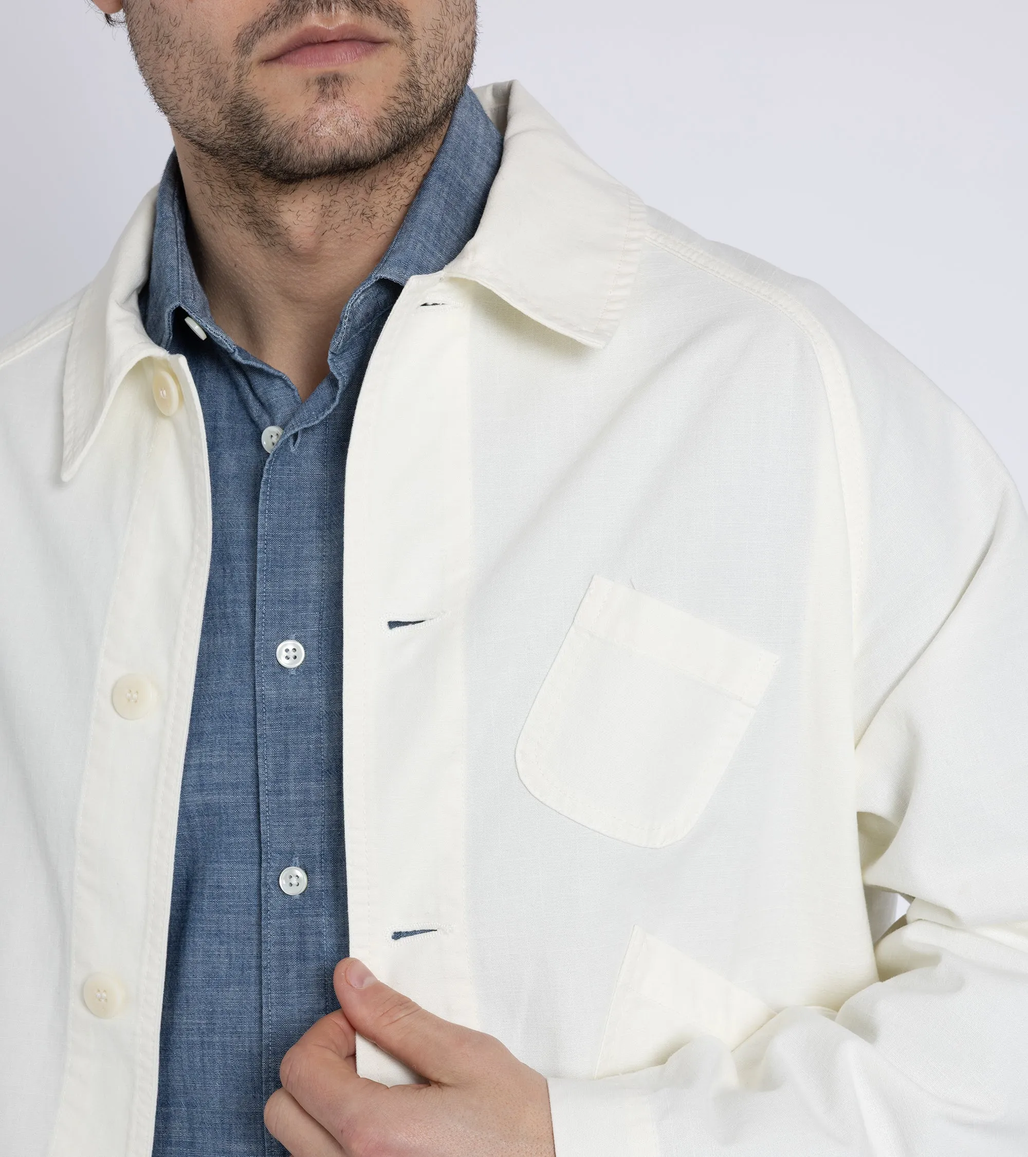 La Paz Mantero Cotton Canvas Jacket: Off White