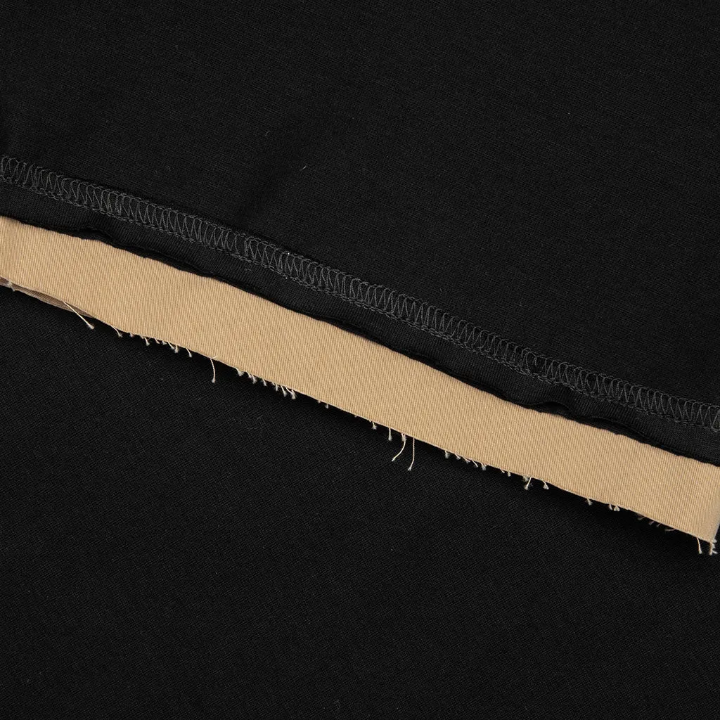 Layered Polo Shirt - Black/Camel