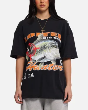 Loiter Big Game T-Shirt Black Acidwash
