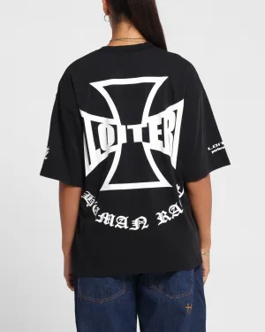 Loiter Biker Vintage T-Shirt Vintage Black