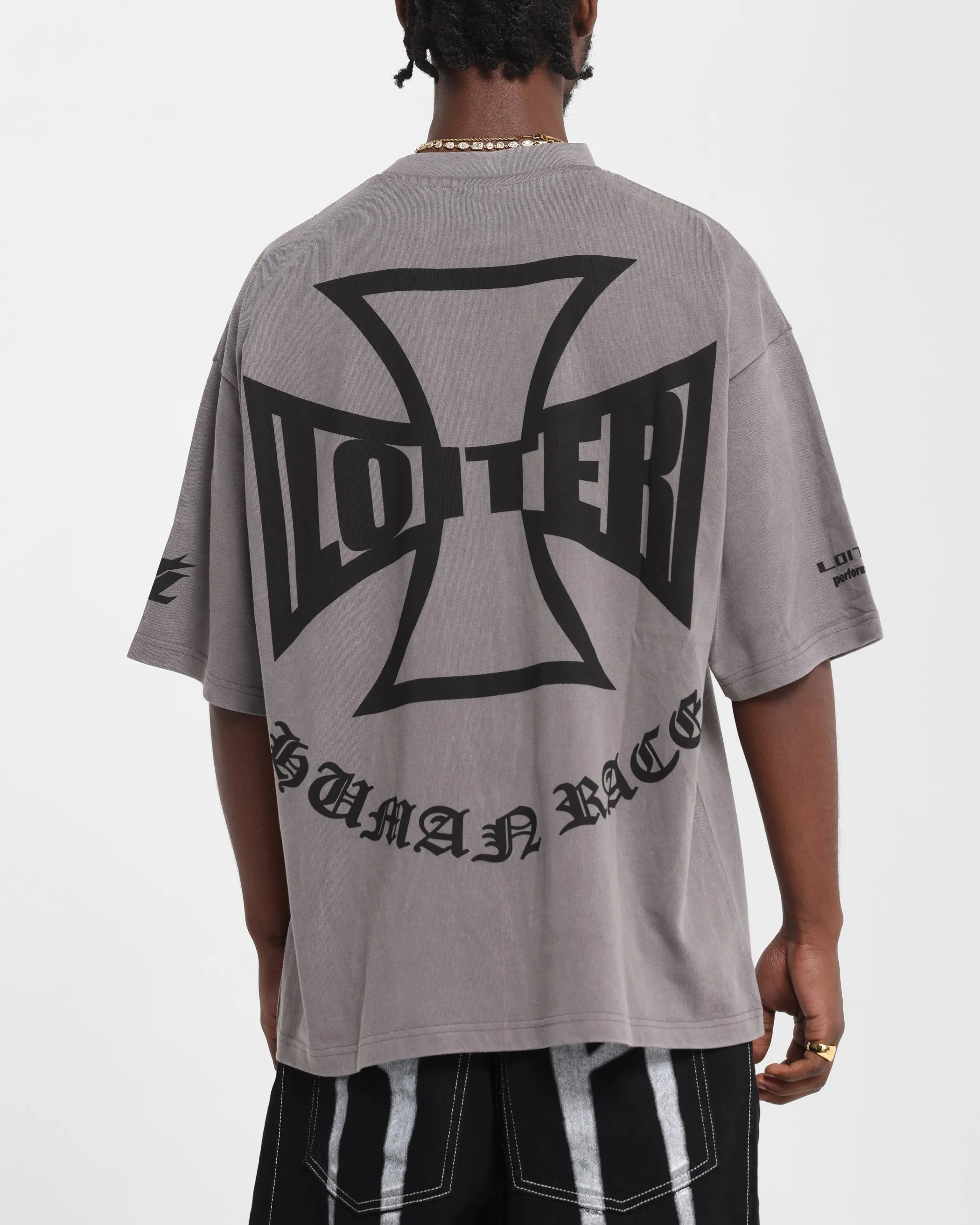 Loiter Biker Vintage T-Shirt Vintage Charcoal