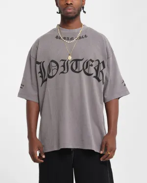 Loiter Biker Vintage T-Shirt Vintage Charcoal