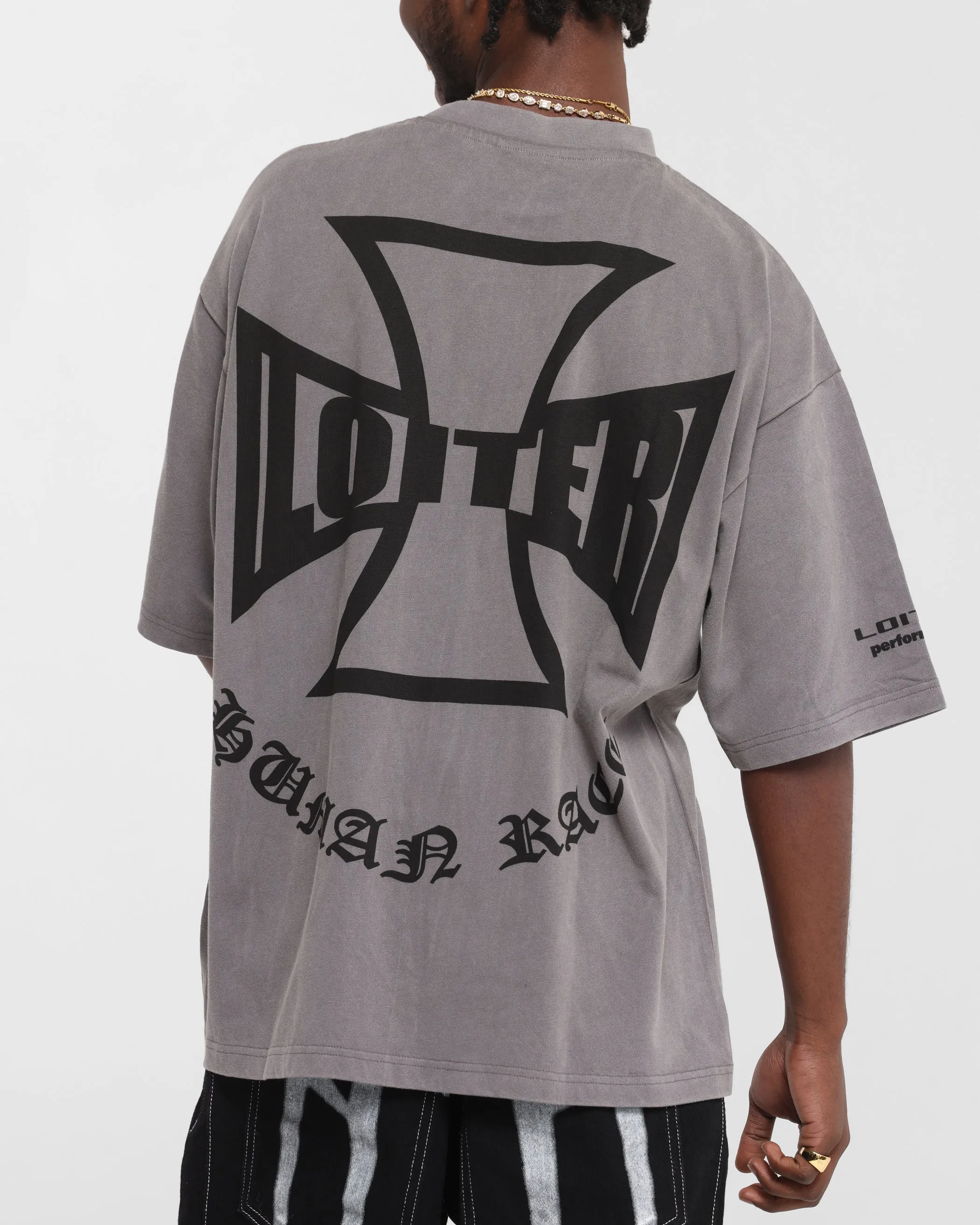 Loiter Biker Vintage T-Shirt Vintage Charcoal
