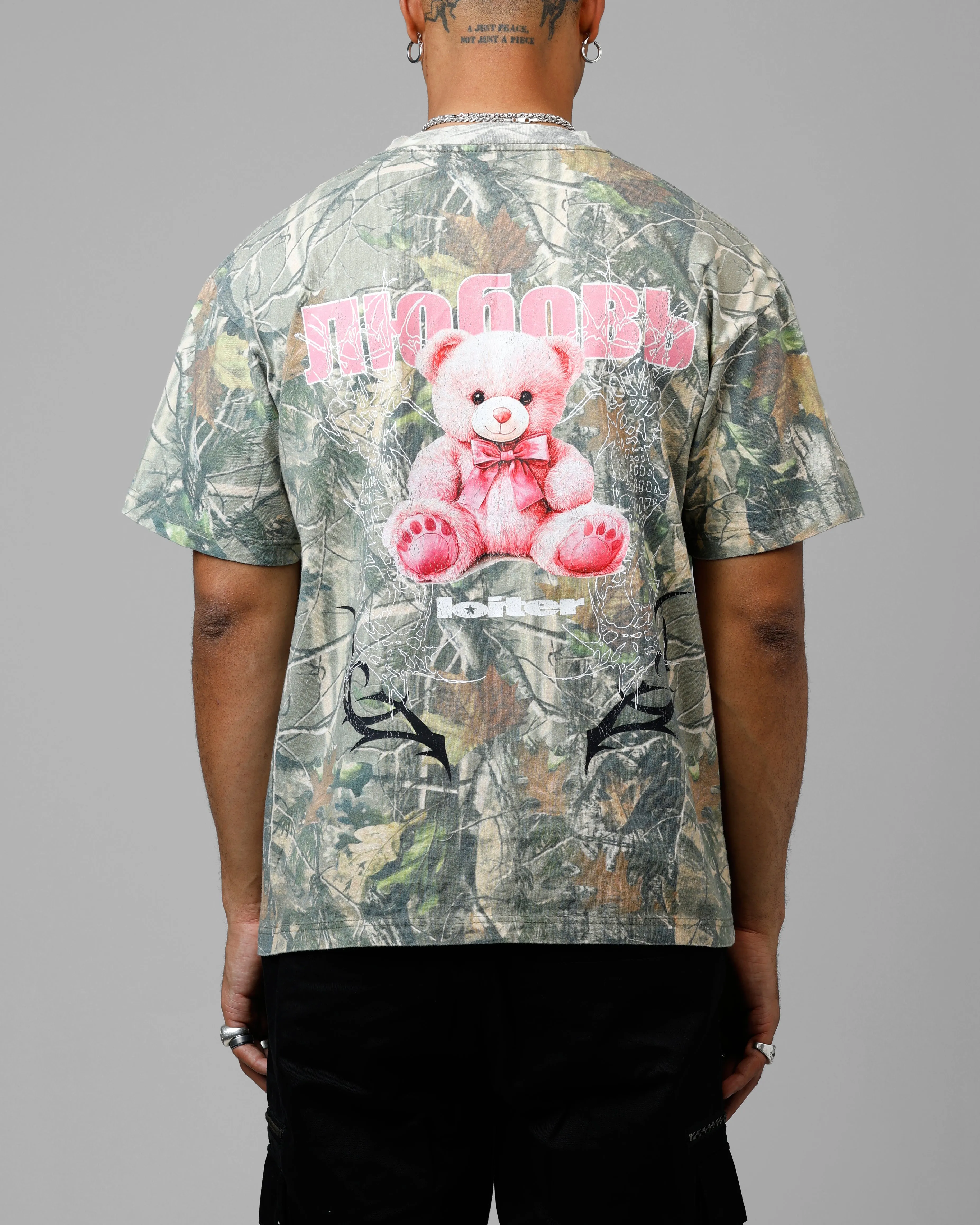 Loiter Care Vintage T-Shirt Real Tree Camo