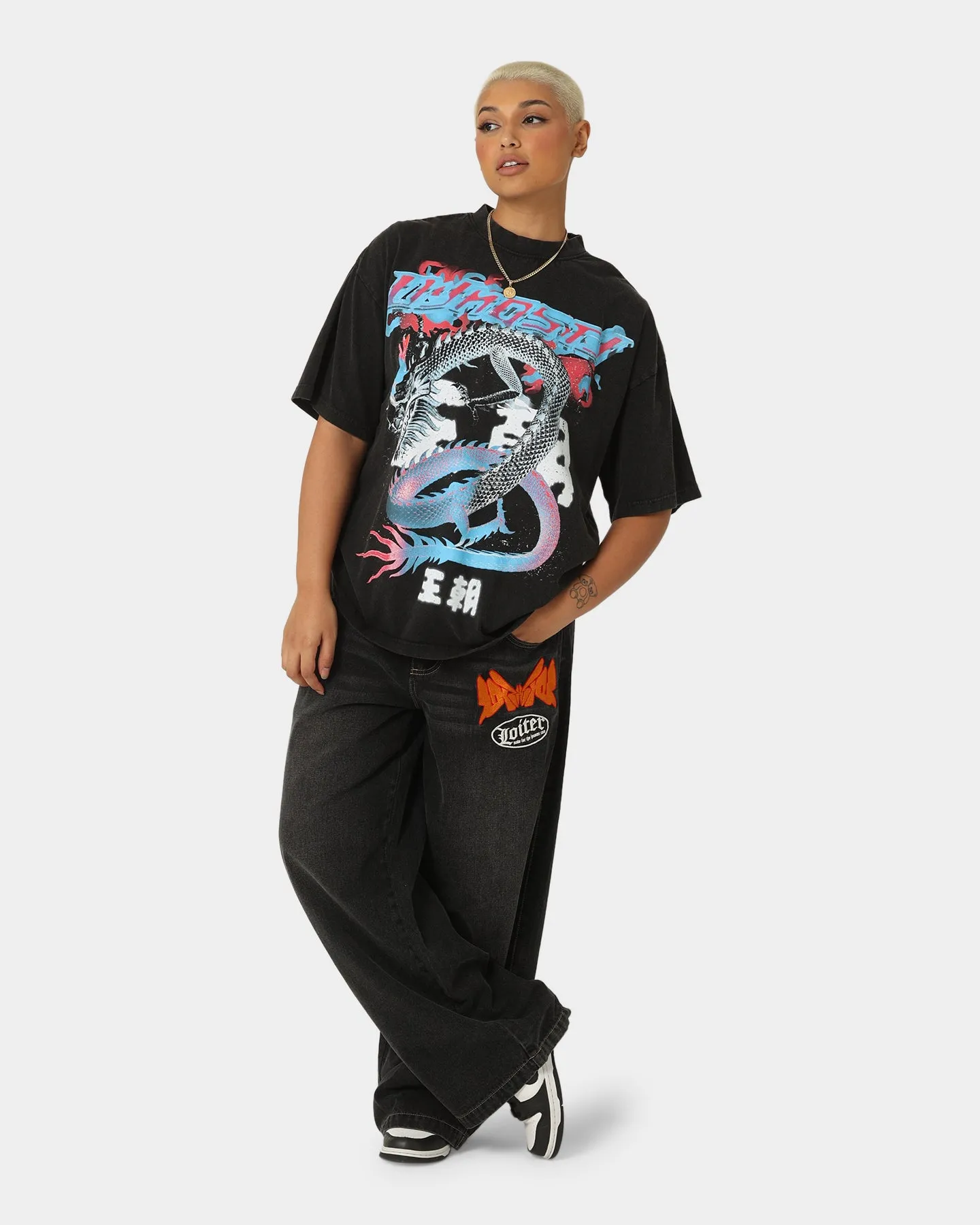 Loiter Dynasty Vintage T-Shirt Vintage Black