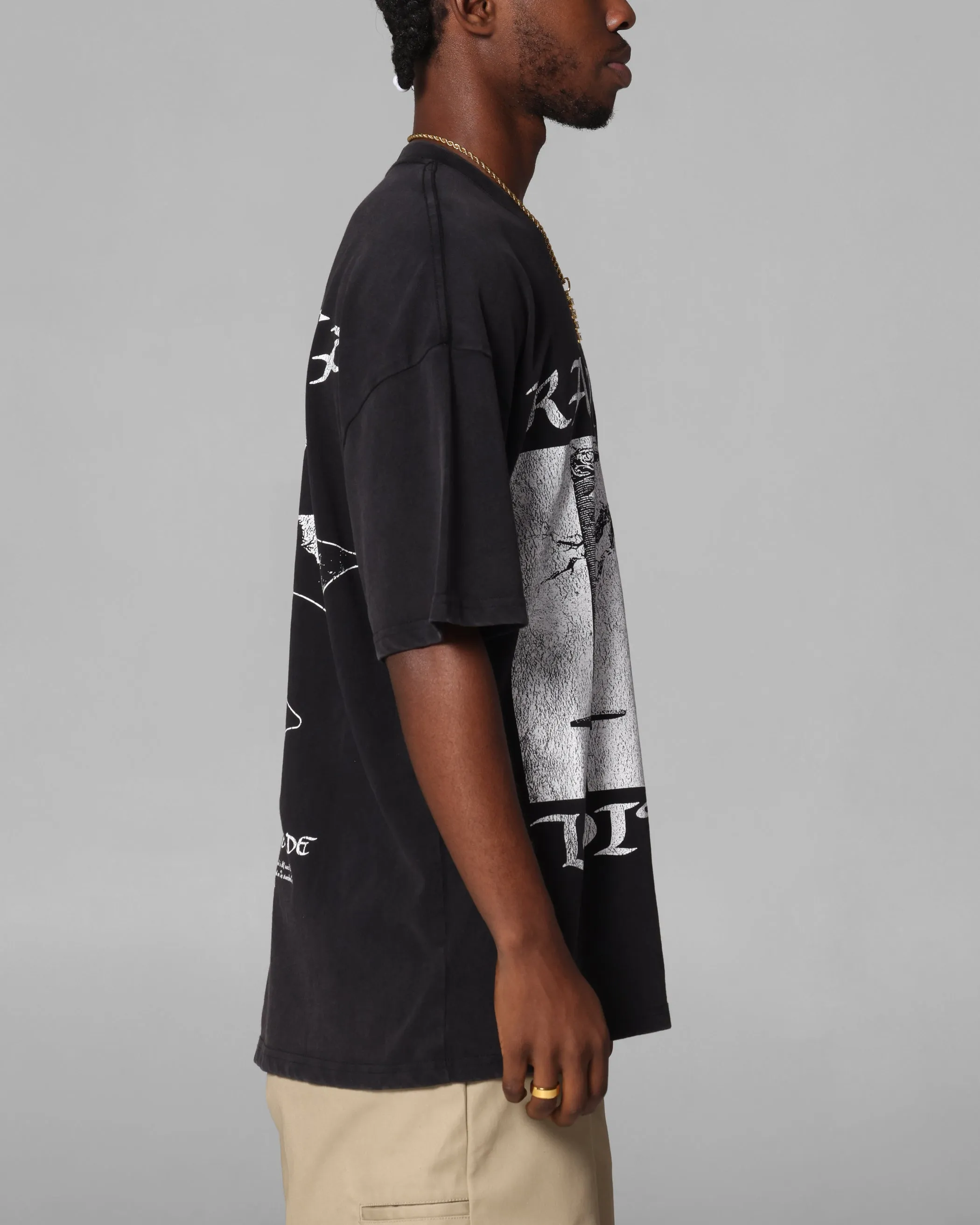 Loiter Katana Vintage T-Shirt Black Acidwash