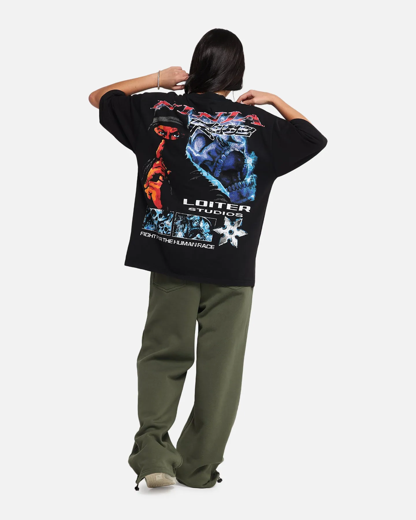 Loiter Ninja Vintage T-Shirt Vintage Charcoal