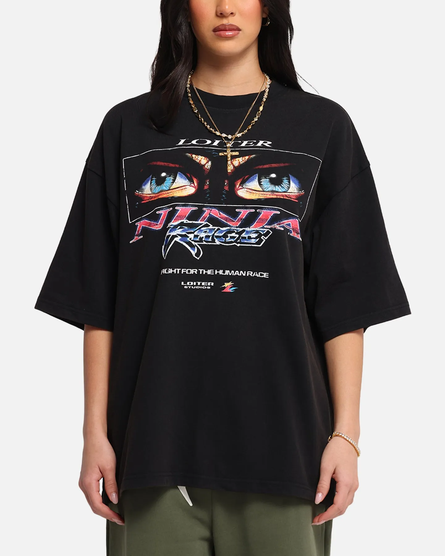 Loiter Ninja Vintage T-Shirt Vintage Charcoal