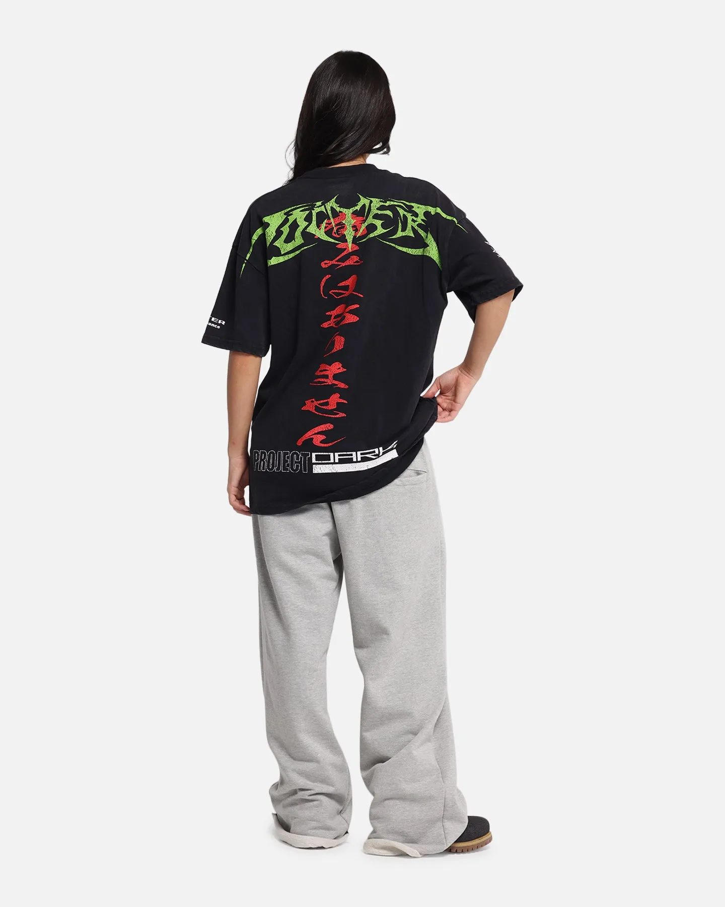 Loiter Project Dark Vintage T-Shirt Black Acidwash