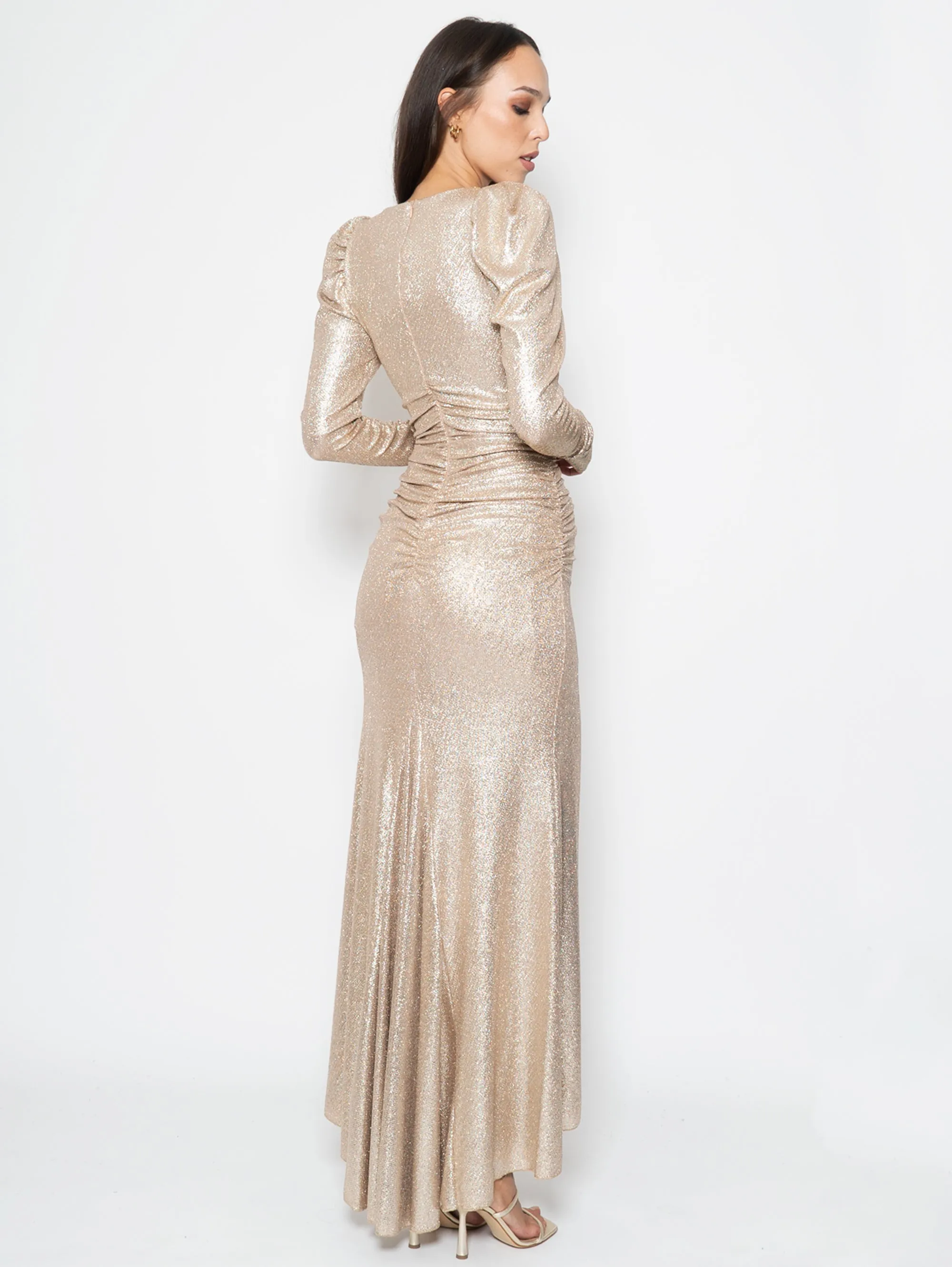 Long Dress in Gold Lurex