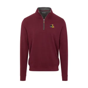 Loyola Chicago Merlot Heather Cloud Cotton Quarter Zip Pullover