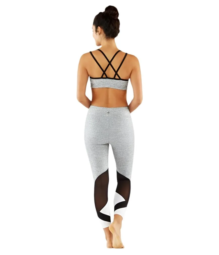 Manduka Cross Strap Bra - Herringbone