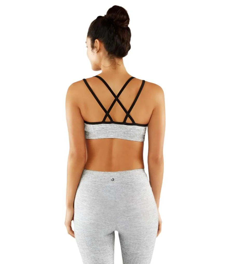 Manduka Cross Strap Bra - Herringbone