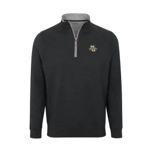 Marquette Charcoal Heather Cloud Cotton Quarter Zip Pullover