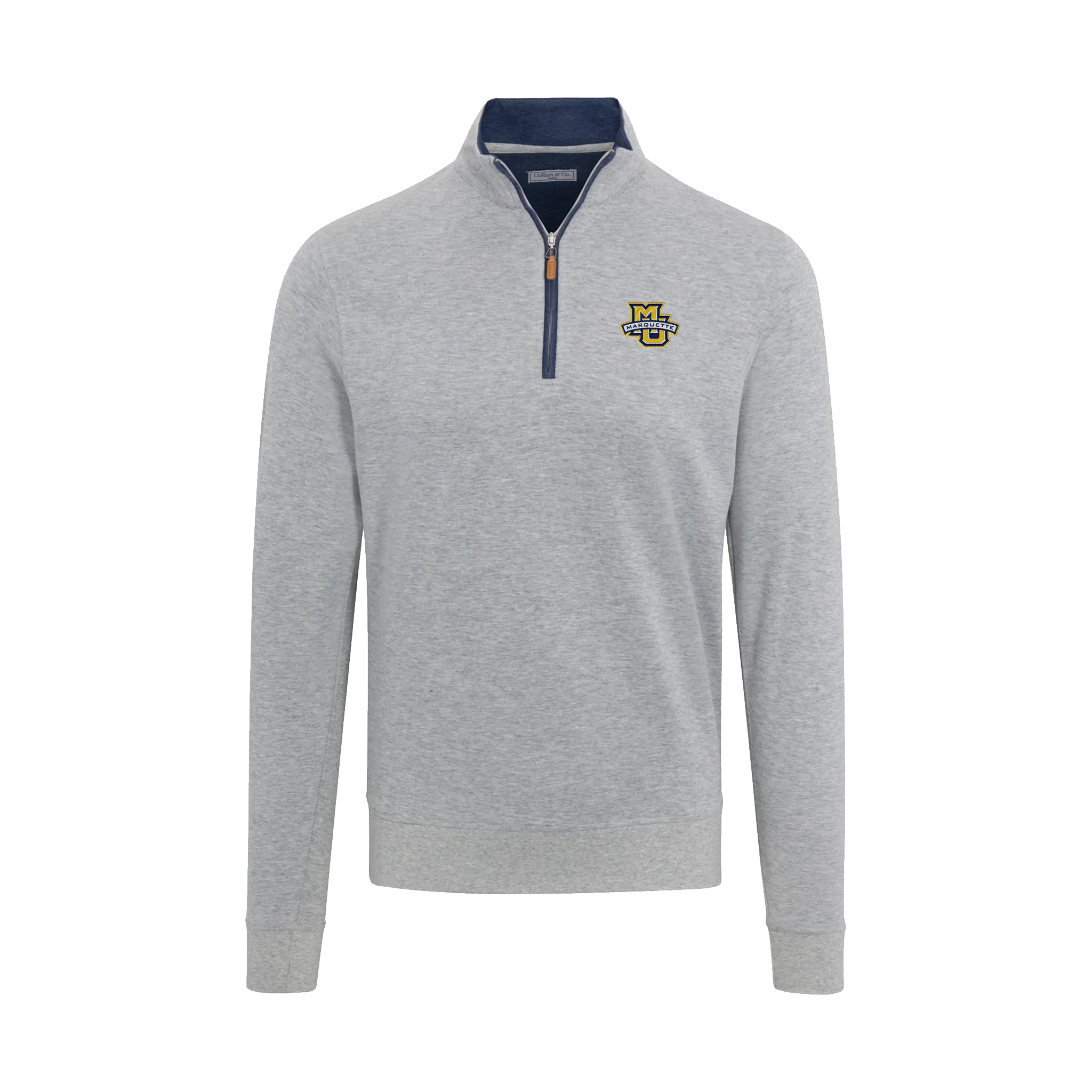 Marquette Light Grey Heather Cloud Cotton Quarter Zip Pullover
