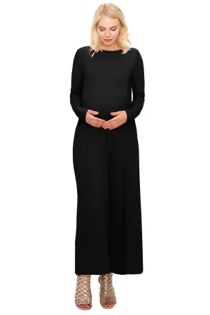 Maternity Maxi Dress -Long Sleeve Maternity Dress