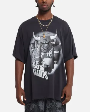 Mitchell & Ness Chicago Bulls 4-Time Champions T-Shirt Overdyed Black