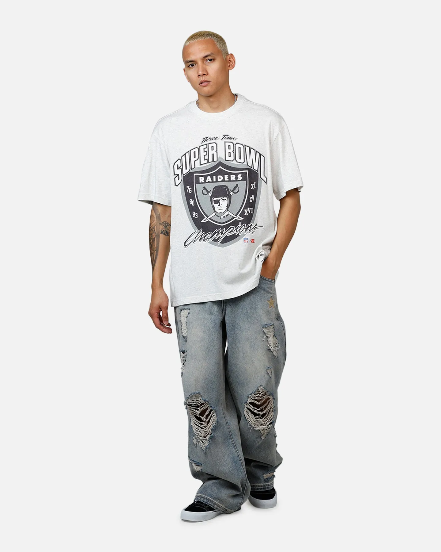 Mitchell & Ness Las Vegas Raiders Super Bowl T-Shirt Grey Marle/Otc