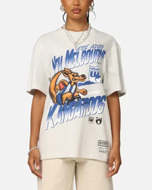 Mitchell & Ness North Melbourne Kangaroos Mascot Character T-Shirt Silver Marle