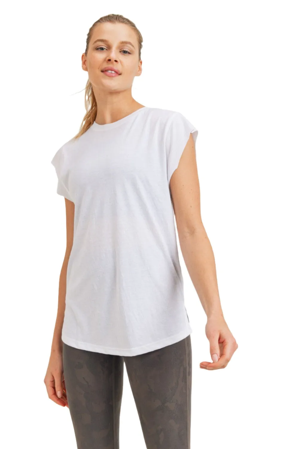 Mono B Perforated Swoop Top KT210352 and Plus