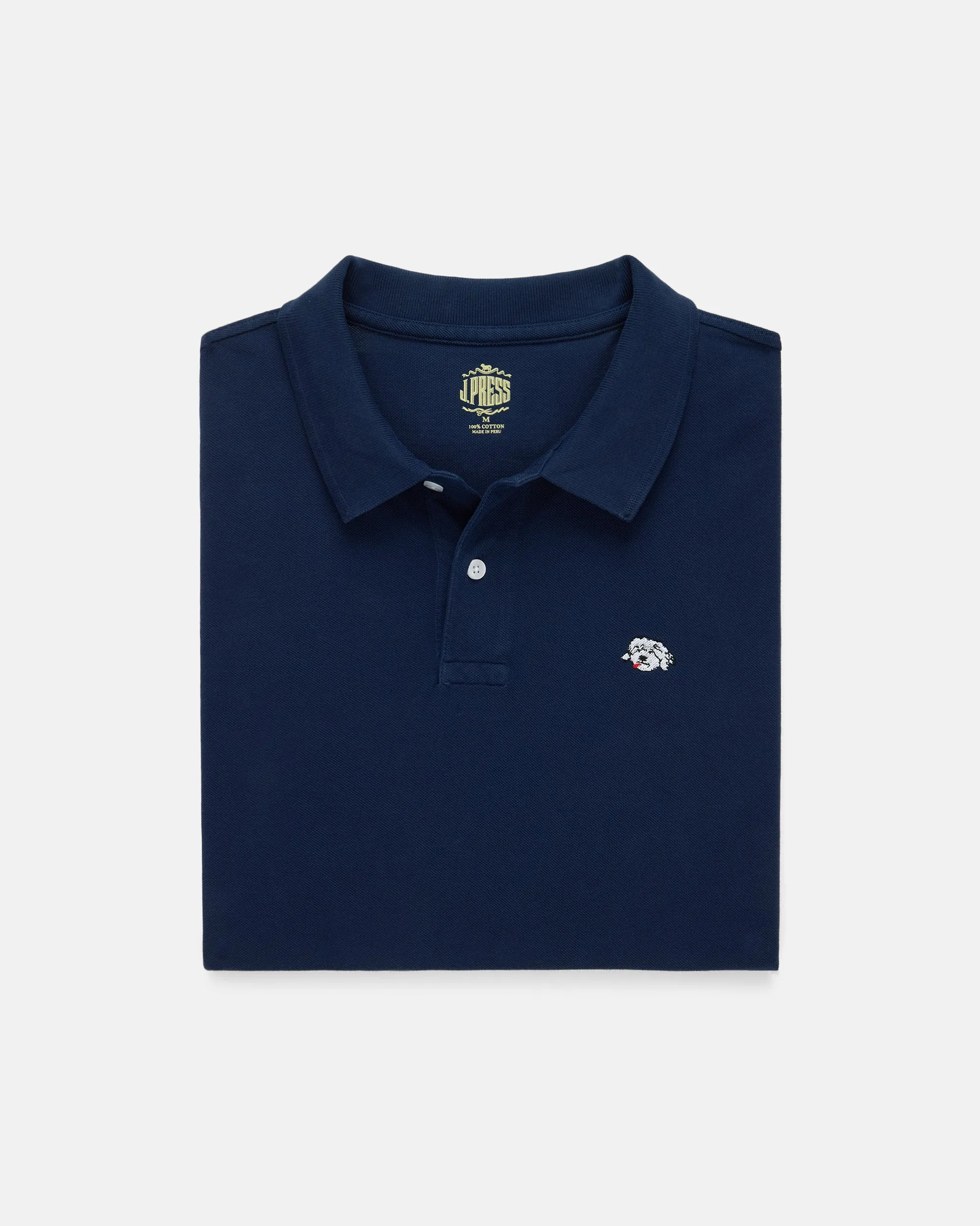 NAVY SHAGGY DOG PIQUE POLO