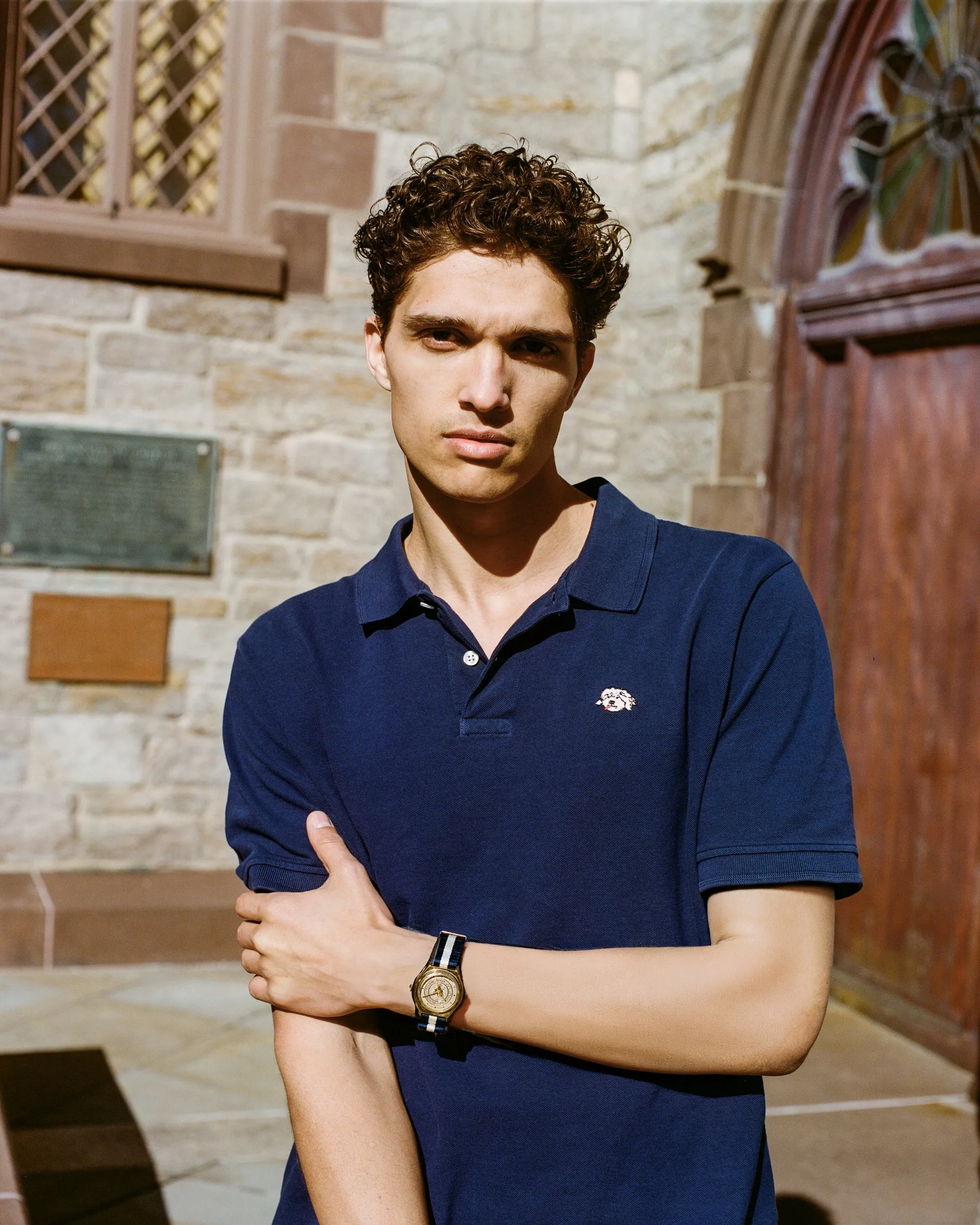 NAVY SHAGGY DOG PIQUE POLO