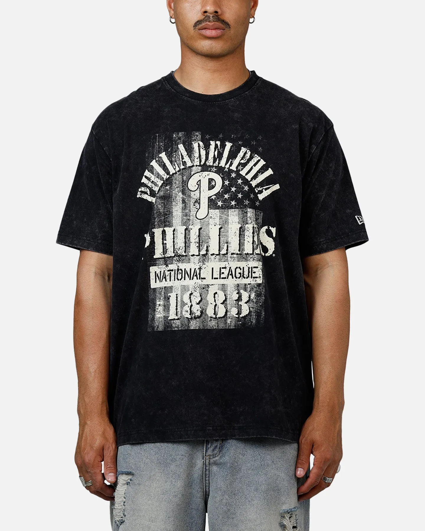New Era Philadelphia Phillies Armed Forces T-Shirt Washed Black