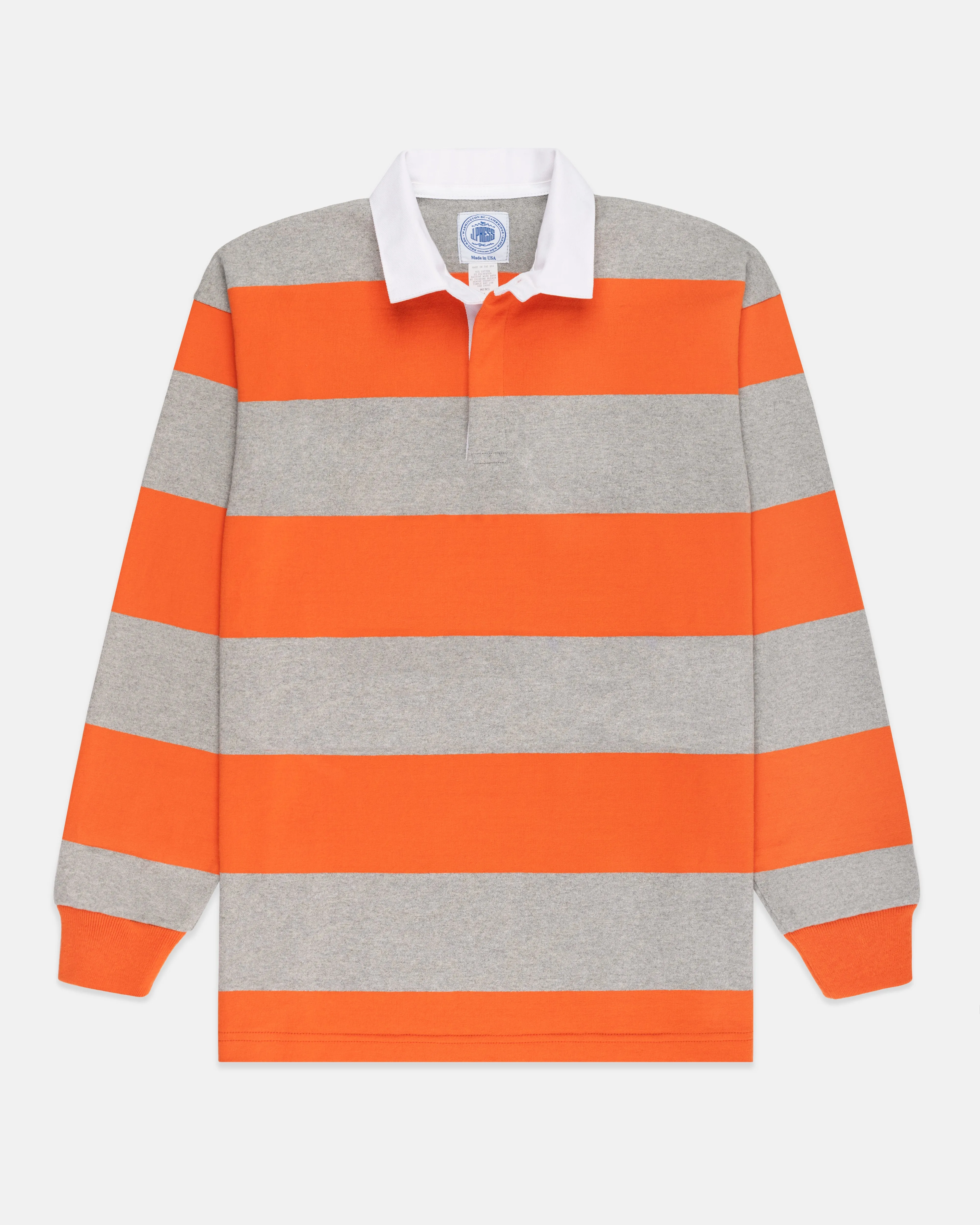 ORANGE/GREY CLASSIC STRIPE RUGBY SHIRT