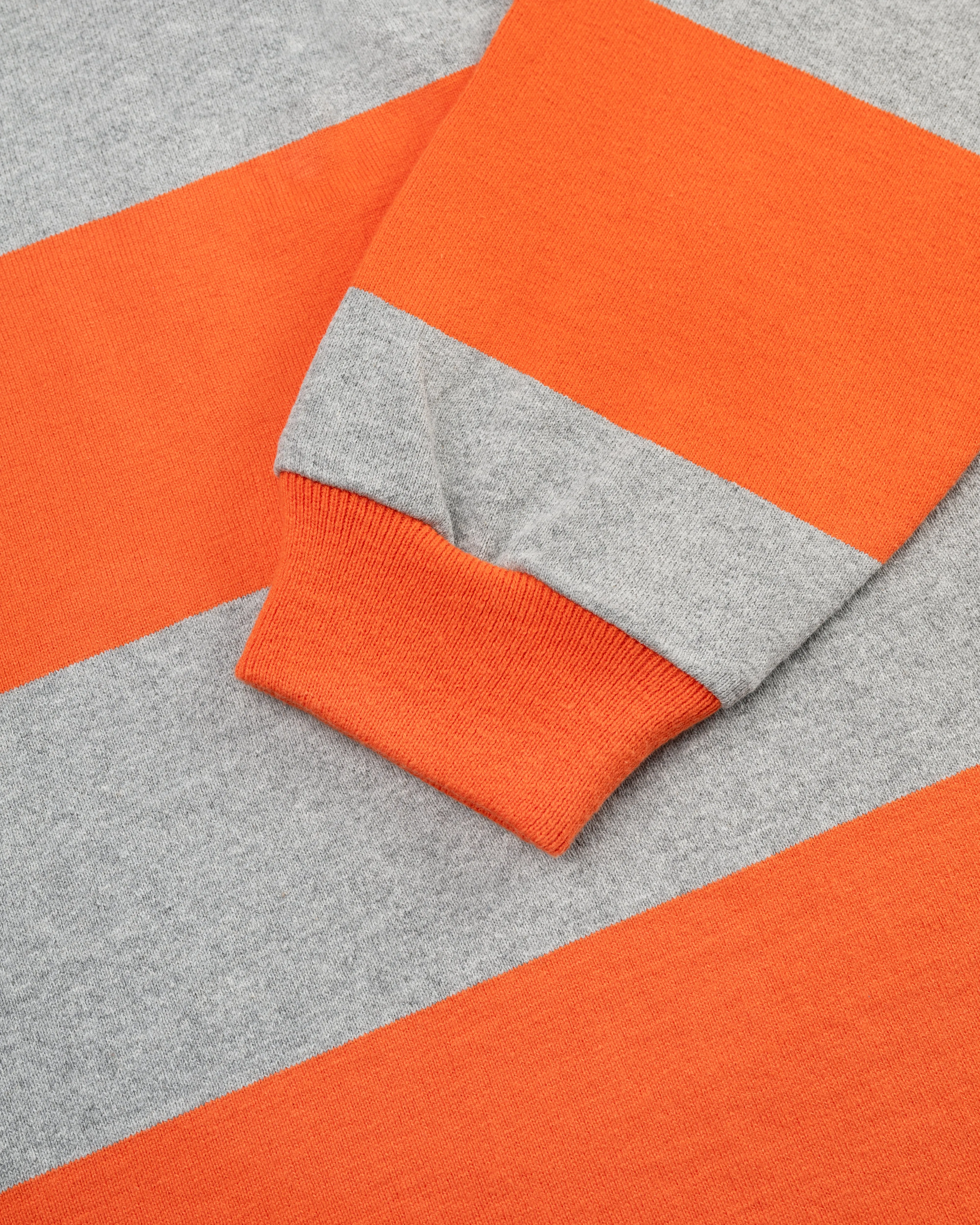 ORANGE/GREY CLASSIC STRIPE RUGBY SHIRT