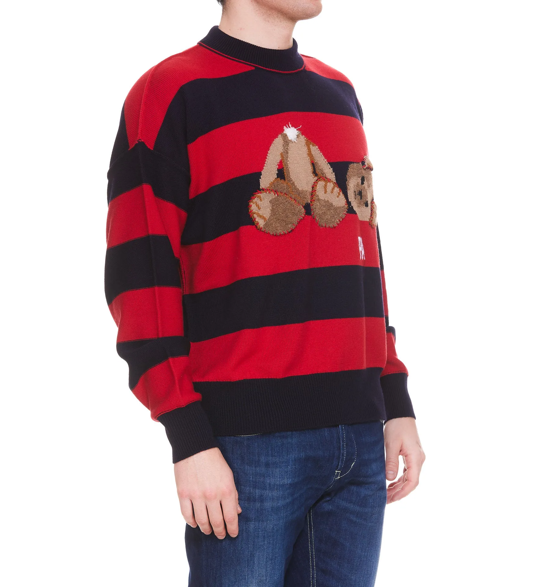 Palm Angels Striped Crewneck Jumper