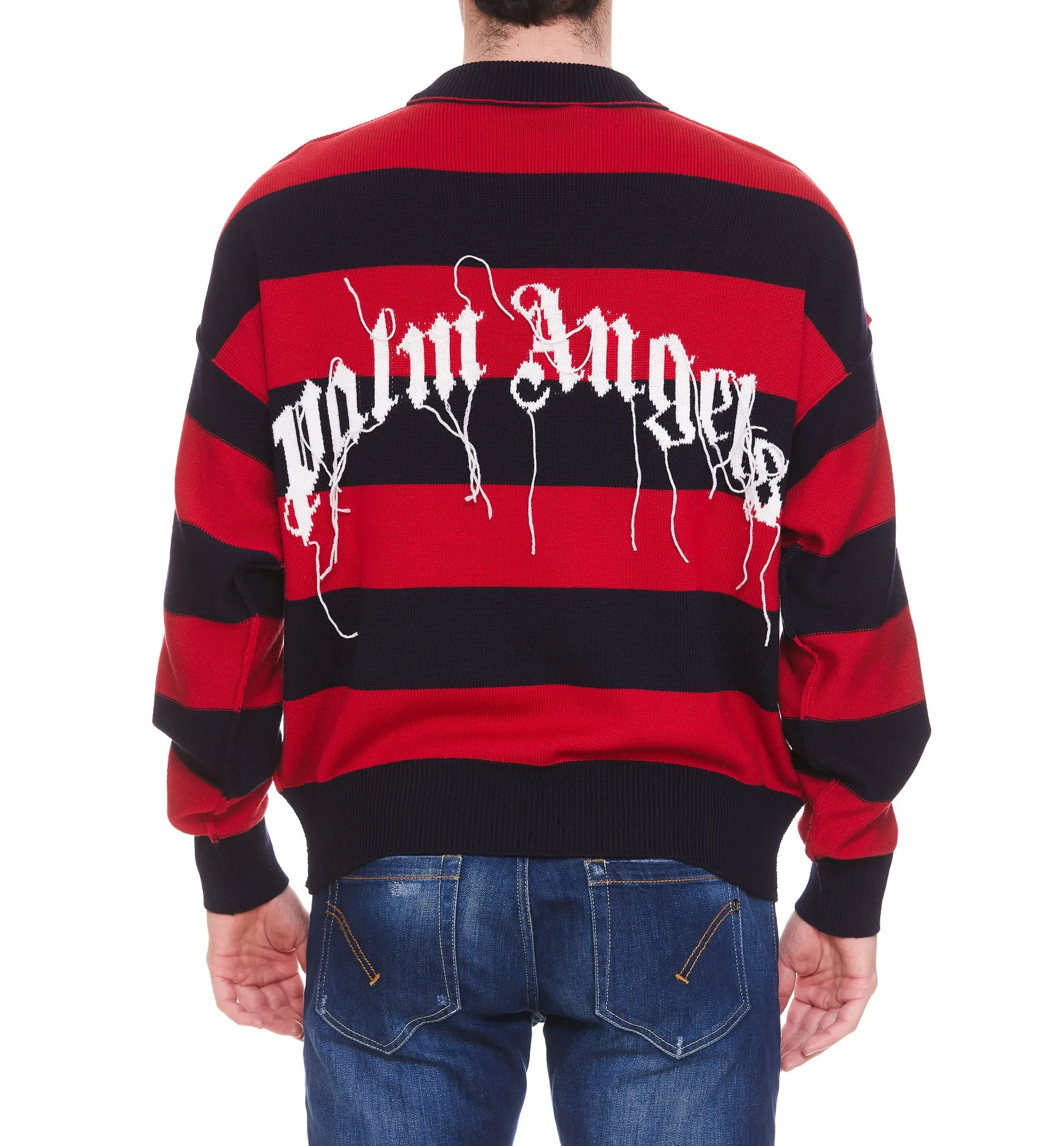 Palm Angels Striped Crewneck Jumper